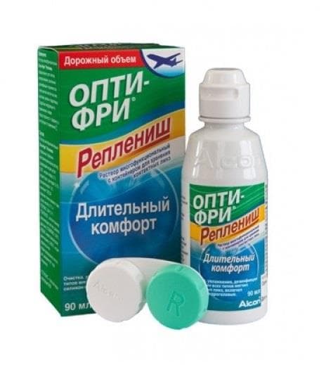 опти-фри реплениш раствор для контактных линз 90 мл