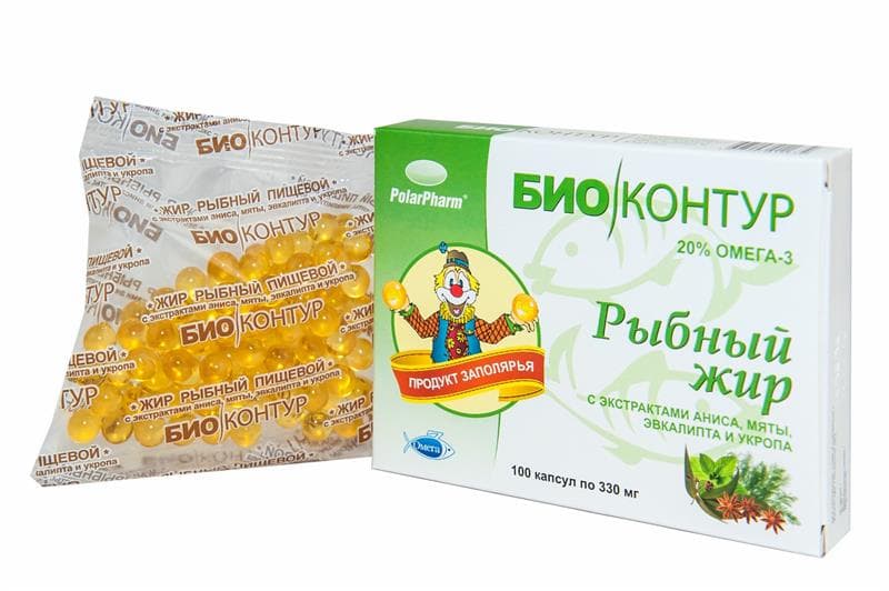 рыбий жир с анисом, мятой, эвкалиптом и укропом