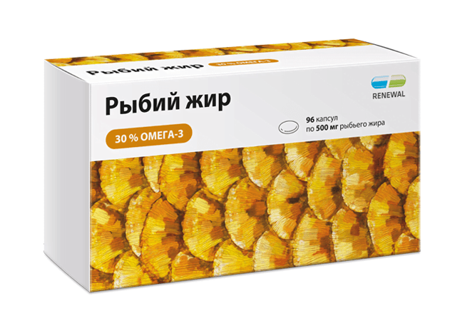 рыбий жир-renewal капсул 500мг 96