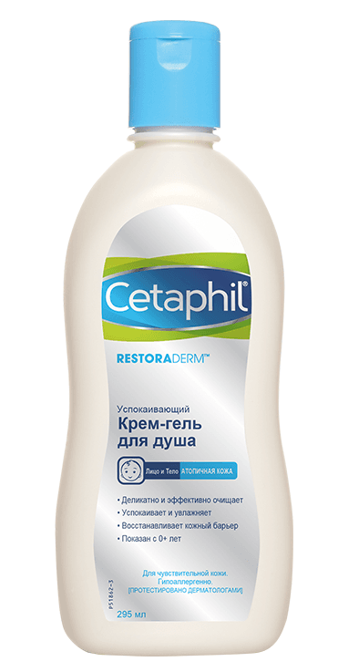 сетафил ресторадерм крем-гель для душа 295мл успокаив