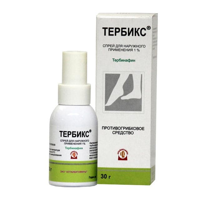 тербикс спрей 1% 30г