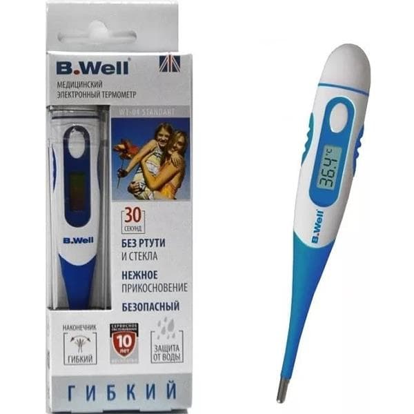 термометр b well wt-04 электронный с гибким наконечником