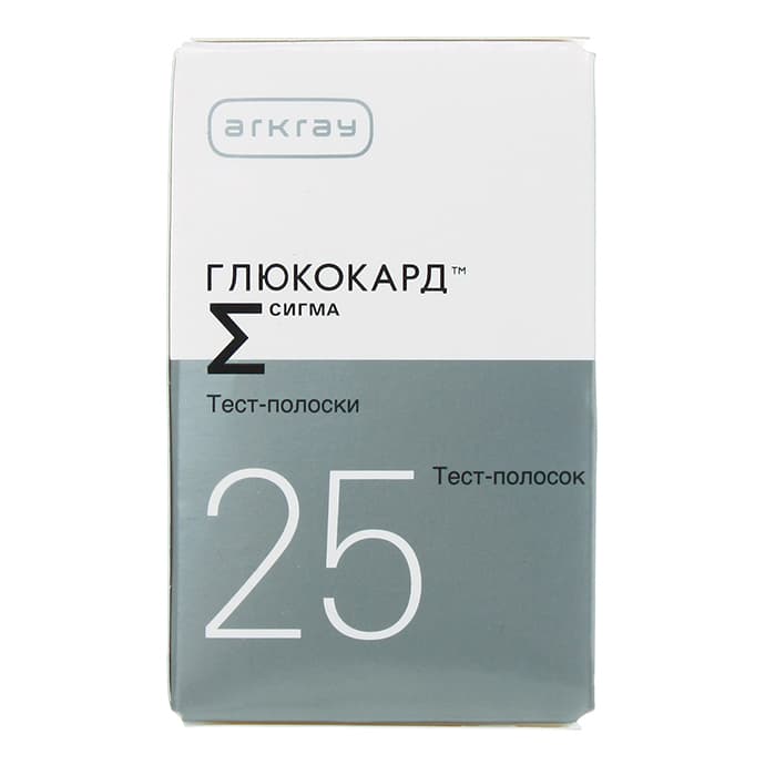 тест-полоски для глюкометра глюкокард сигма N25