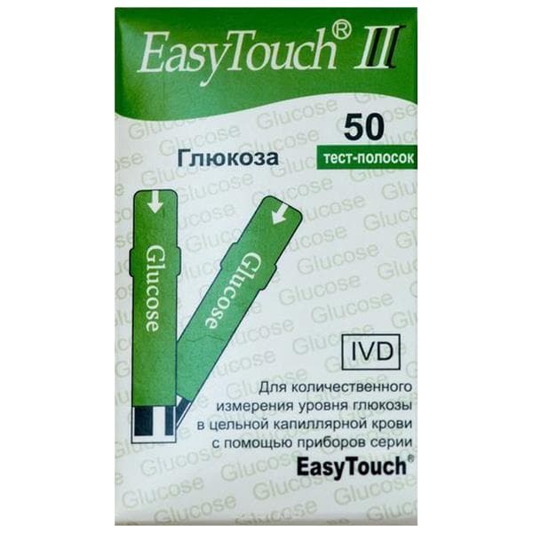 тест-полоски для прибора easy touch gchb на глюкозу 50 шт 
