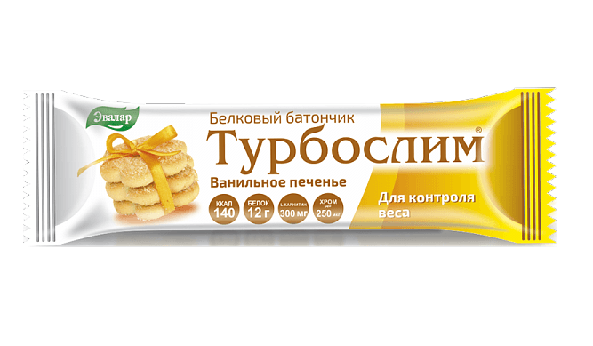 турбослим батончик 50г ванильное печенье