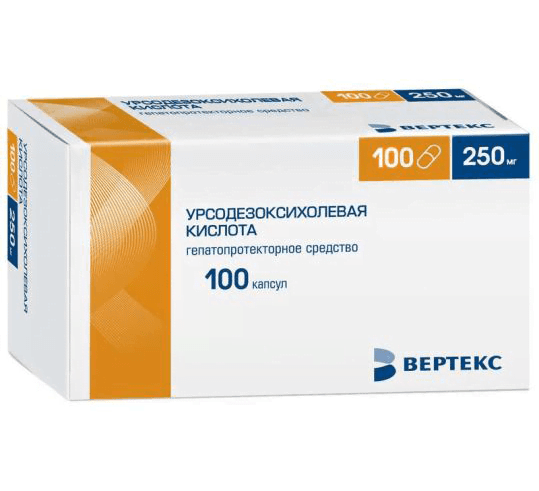 урсодезоксихолевая к-та вертекс капсул 250мг 100