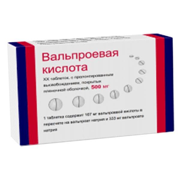 вальпроевая кислота таб ппо с пролонг высвоб 500мг 30