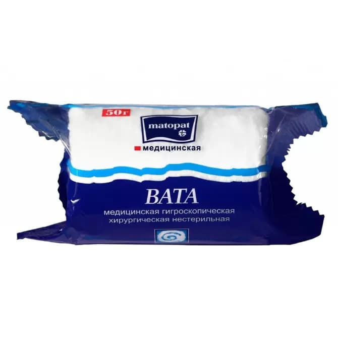 вата хирург матопат 50г н/стер