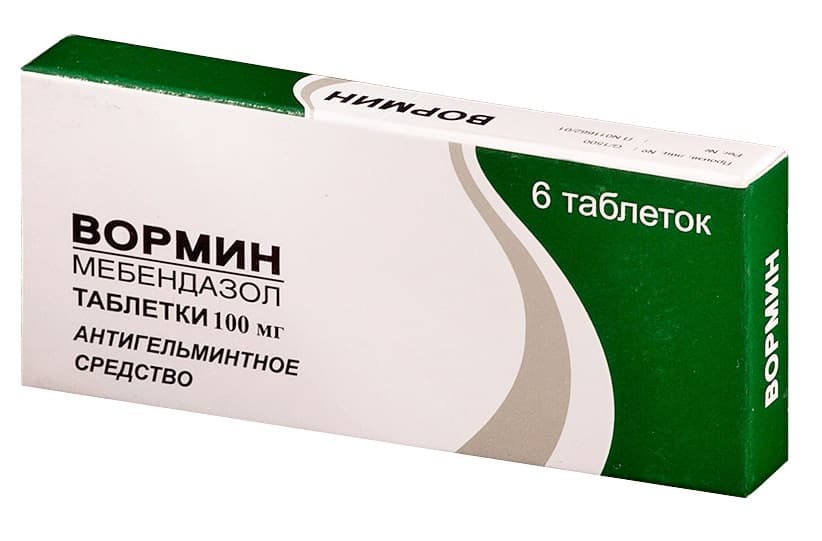 вормин 100 мг 6 табл