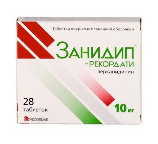 занидип-рекордати таб по 10мг 28