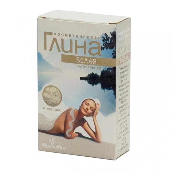 глина пор 100г белая