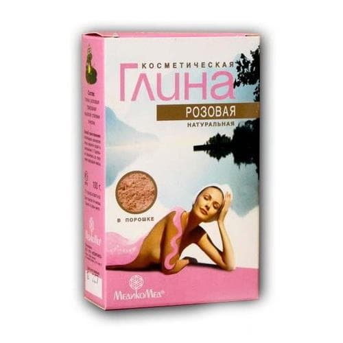глина пор 100г розовая