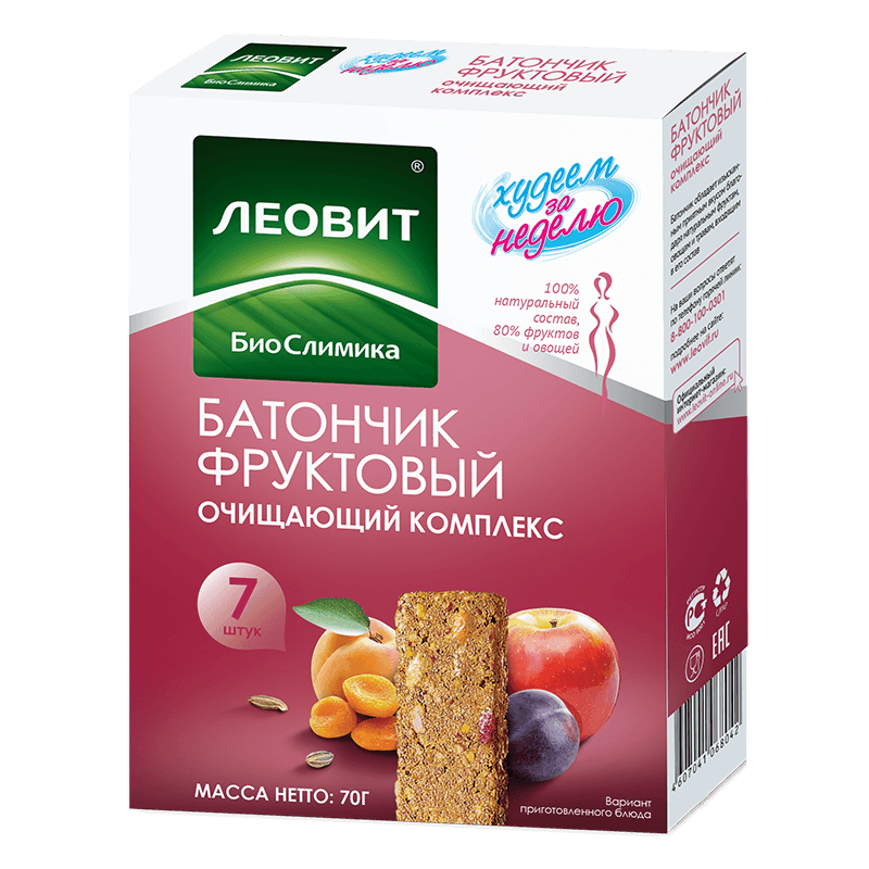 худеем за неделю батончик фруктовый очищающий n7