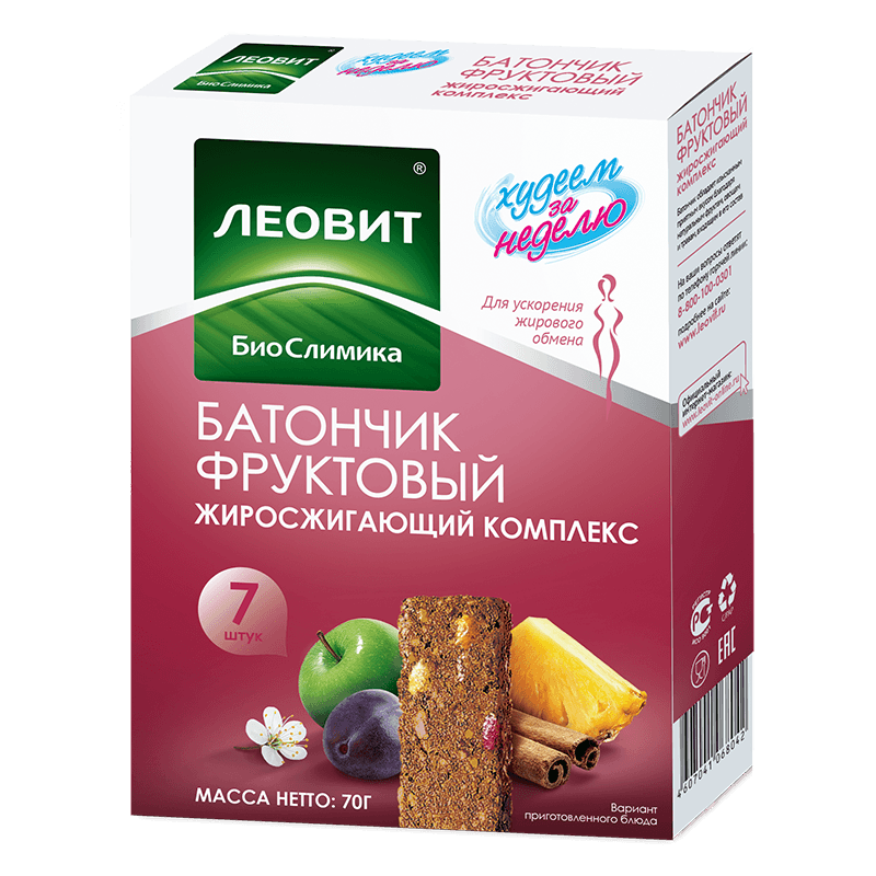 худеем за неделю батончик фруктовый жиросщигающий комплекс n7