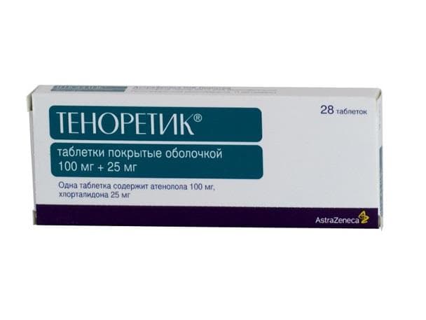 теноретик 100 мг плюс 25 мг 28 табл