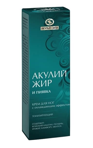 акулий жир крем с пиявкой для ног охлаждающий 75 мл