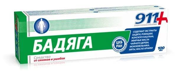 бадяга средство от синяков и ушибов100м