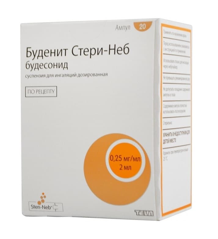 буденит стери-неб 0,25 мг/мл 2 мл 20 сусп для инг