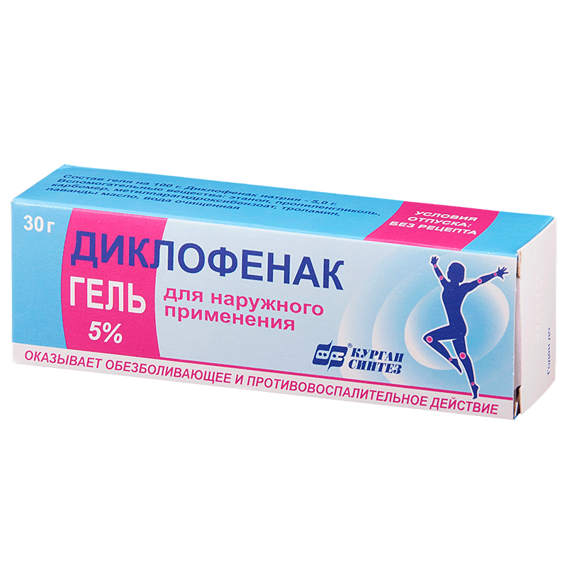 диклофенак-акос гель для наруж примен 5% туб 30г