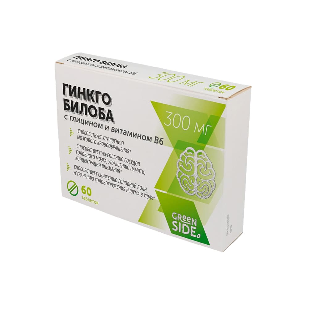 гинкго билоба таб 300мг с глицином и вит в6 N60