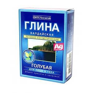 фитокосметик глина для лица тела 100г голубая валдайская