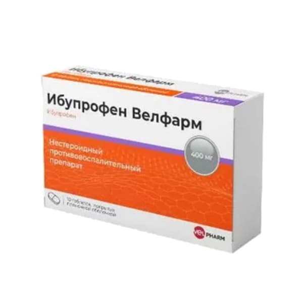 ибупрофен-велфарм таб ппо 400мг N10