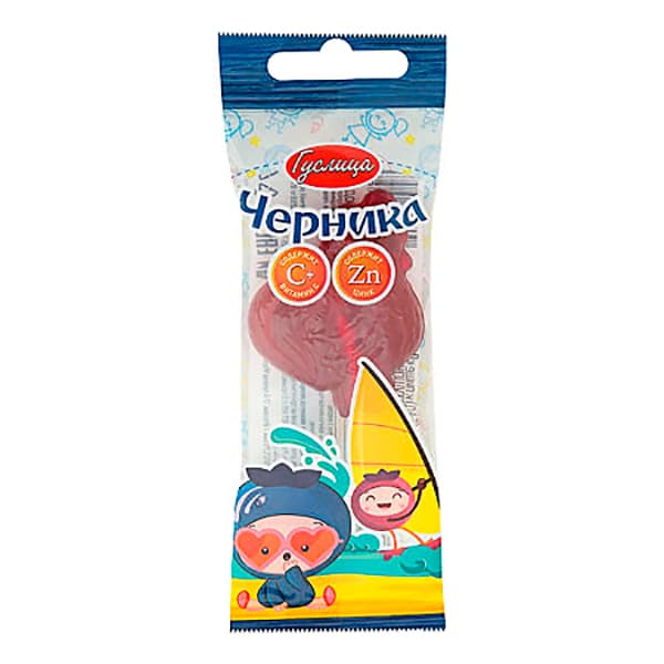 петушок леденец карамель с цинком и вит с черника 17г