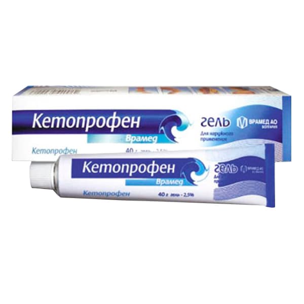 кетопрофен-врамед гель для наружн примен 2,5% 40г