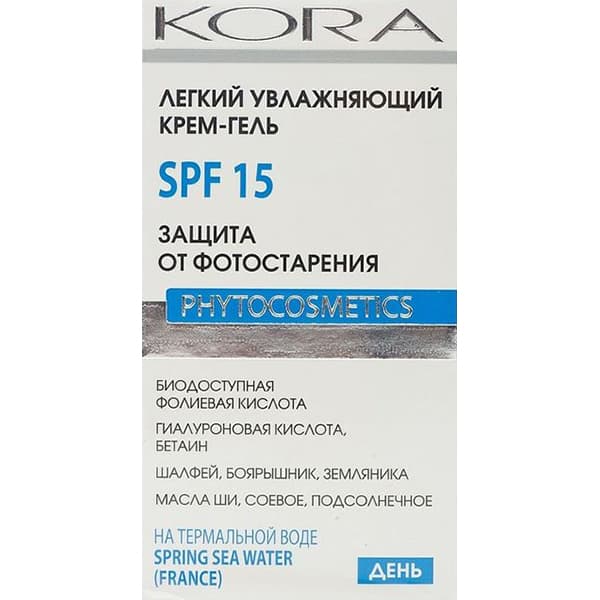 кора крем-гель 50мл spf 15 легкий увлажн