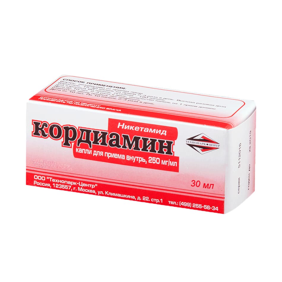 кордиамин капли для внутр примен 250мг/мл 30мл
