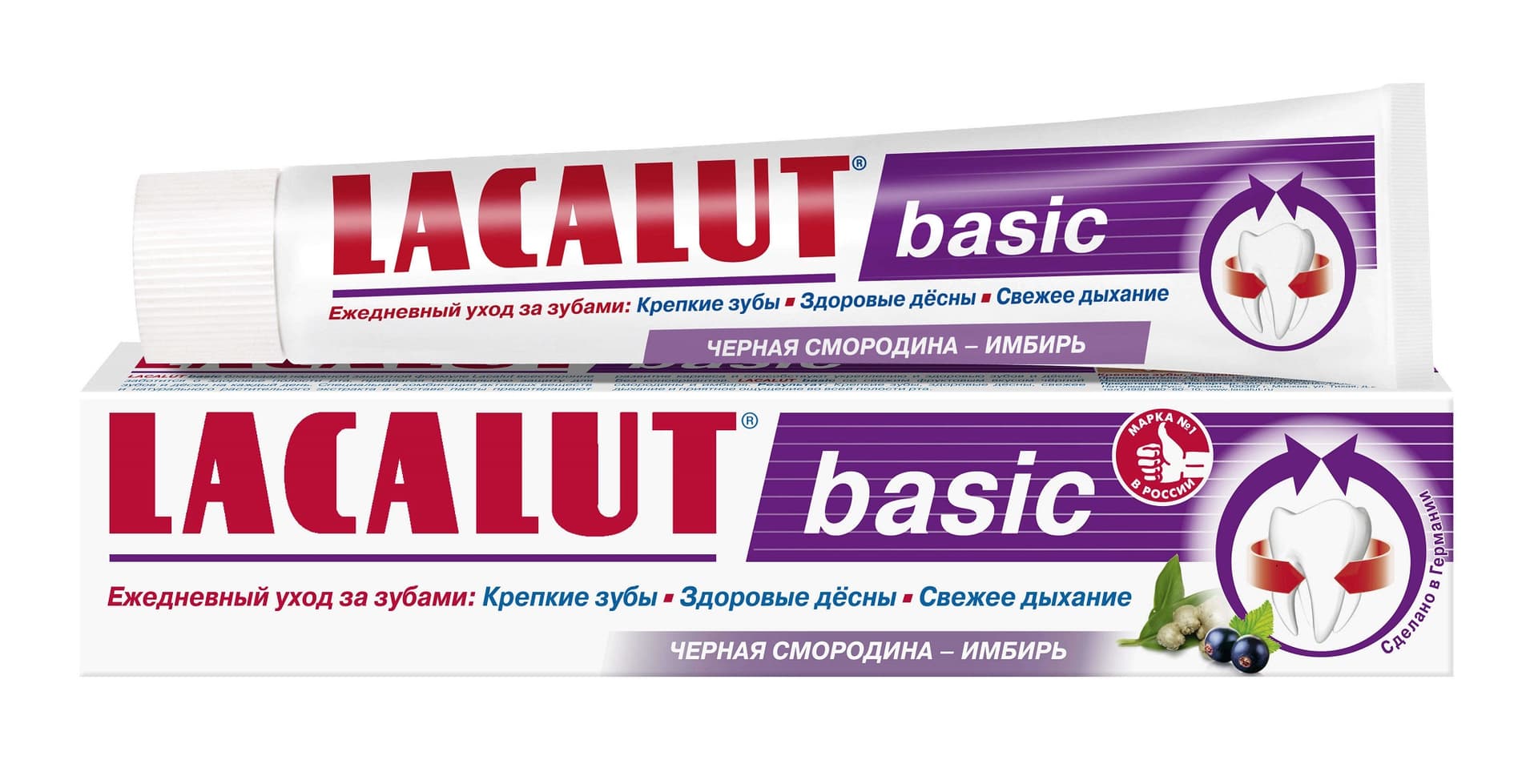 Lacalut basic з/паста 75мл черн смородина и имбирь