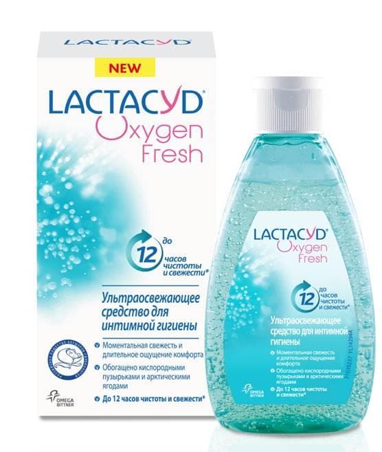 лактацид ср-во для интим гигиены оксиген фреш 200мл кислородная свежесть