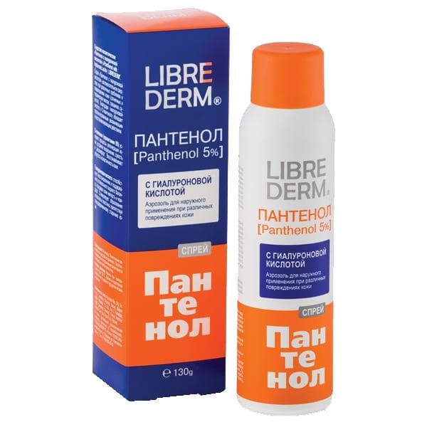 Librederm panthenol аэроз для наруж примен 5% 130г гиалуроновая кислота