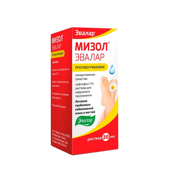 мизол-эвалар р-р для наруж примен 1% 20мл