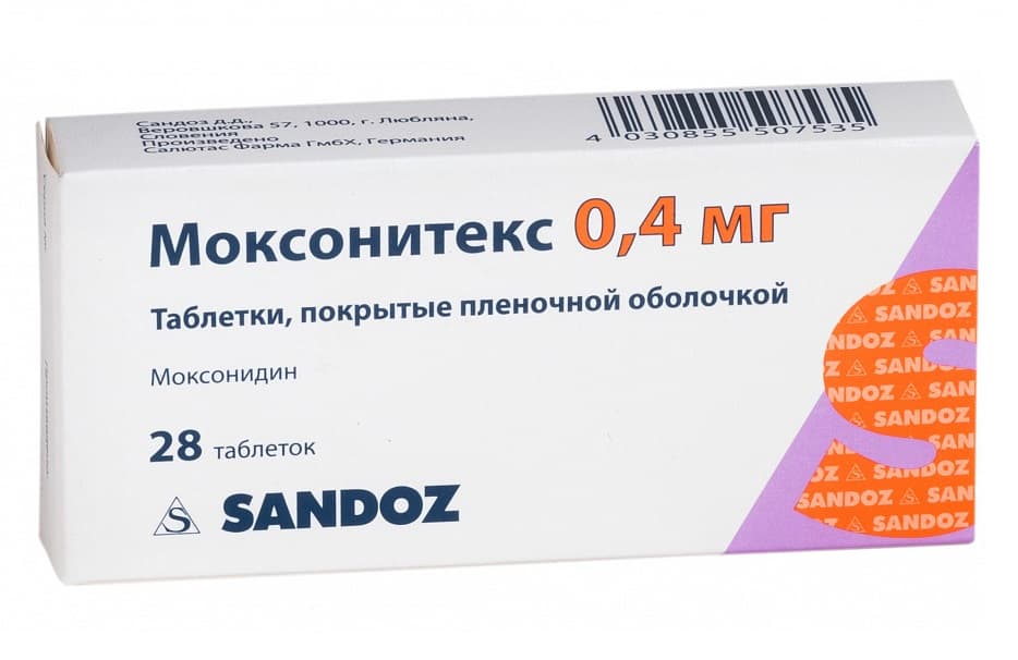моксонитекс таб ппо 0,4мг 28