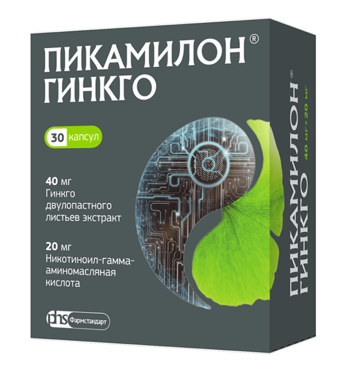 пикамилон гинкго капсул 40мг плюс 20мг N30