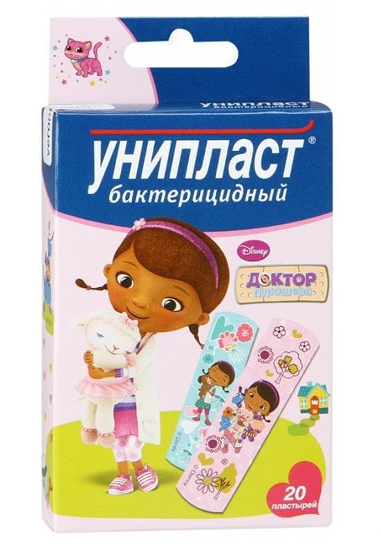 пластырь унипласт набор детский доктор плюшева 20 бактерицидный