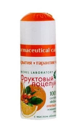 фруктовый поцелуй помада гигиен 3,5г апельсин