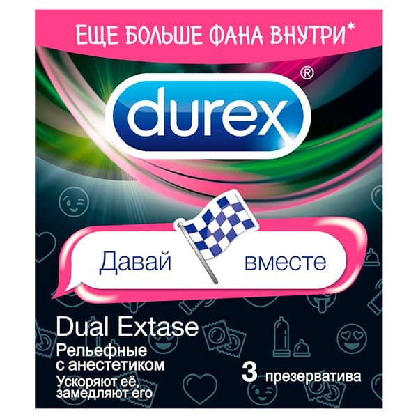 презерватив дюрекс dual extase эмоджи N3