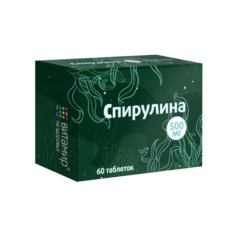 спирулина витамир таб 500мг N60