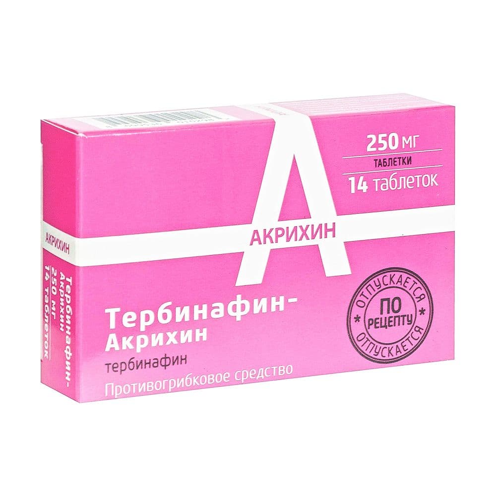 тербинафин-акрихин 250 мг 14 табл