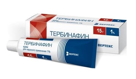 тербинафин-вертекс крем для наруж примен 1% 15г