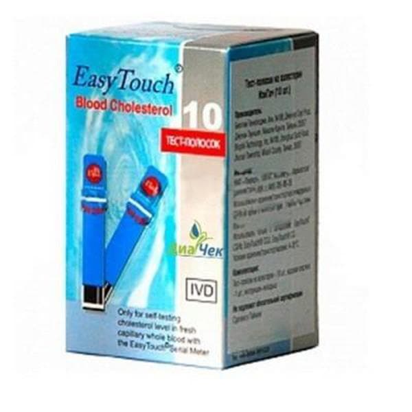 тест-полоски для прибора easy touch gchb на холестерин 10 шт