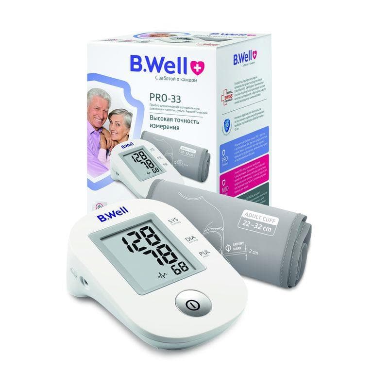 тонометр автомат b well pro-33 р m-l манжета плюс адаптер
