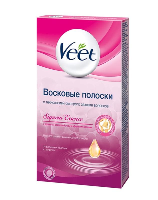 вит полоски воск для депиляции 14 зона бикини-подмышки роза