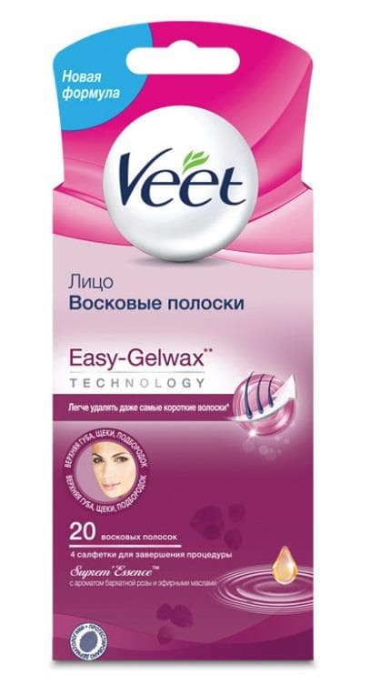вит полоски восковые для лица 20 аромат розы