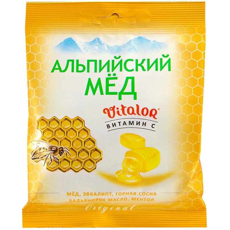 виталор карамель леденц 60г вит с и альпийский мед